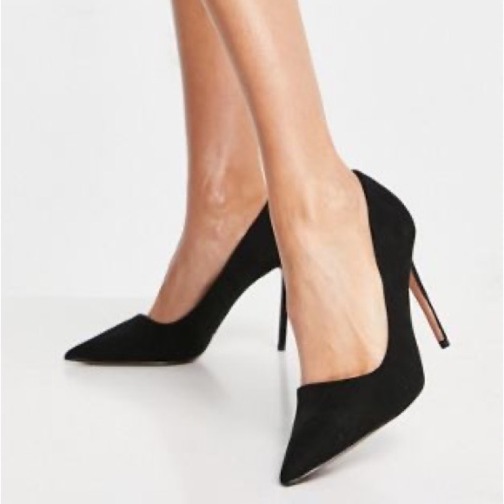 ASOS design Penza black suede pumps